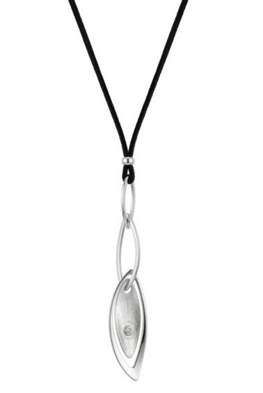 Necklace Comete Woman in Steel Diamante 0.01 Ct GLM 102 - GLM 102